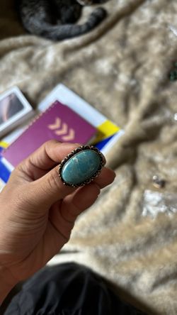 Turquoise Ring With .925 Sterling Silver  