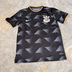 Nike Corinthians Paulista Dri-FIT Soccer Jersey Men's M Black/Gray/Gold