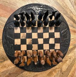 Hand Carved Tanzanian Chess Board