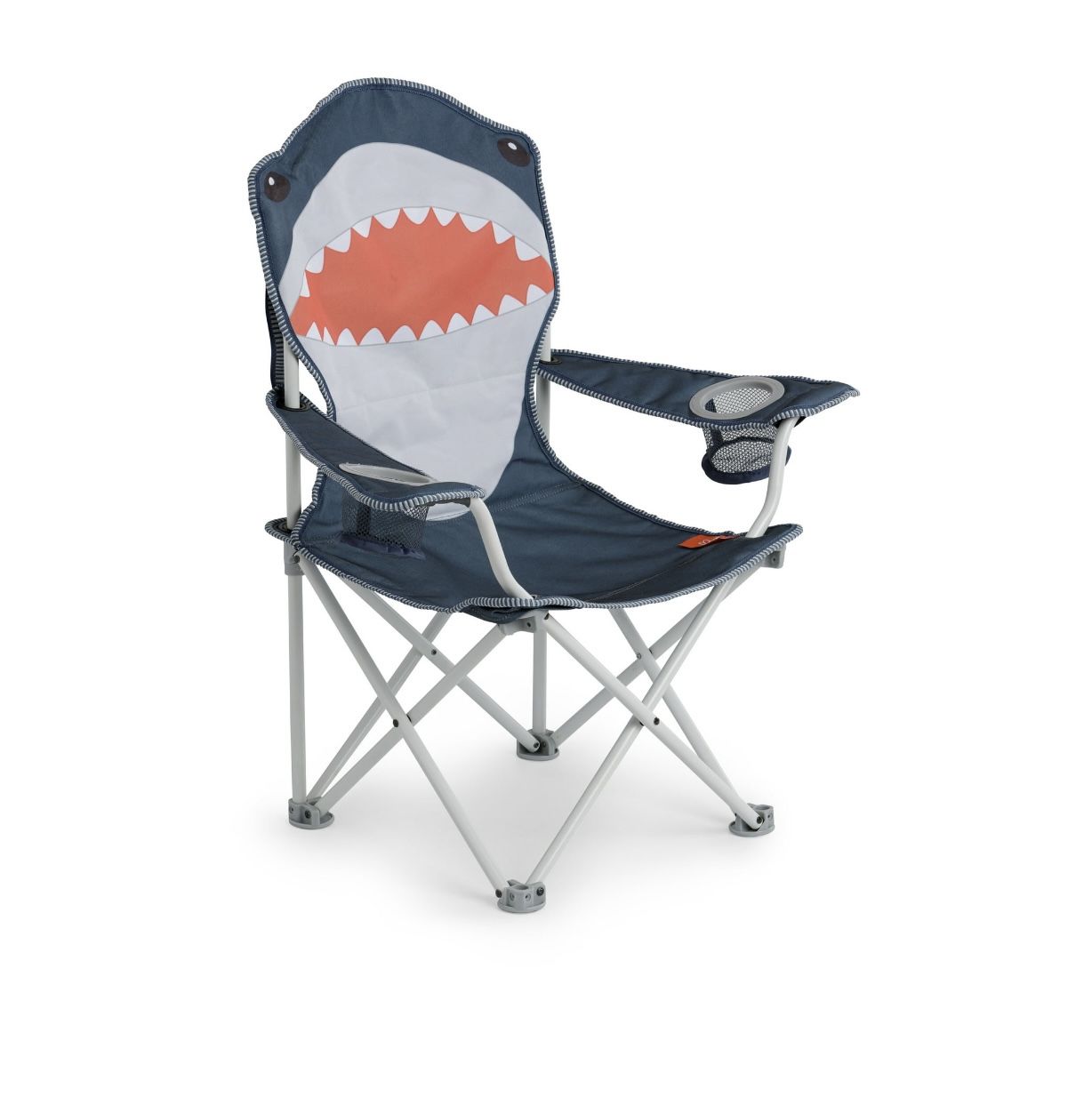 Firefly! Outdoor Gear Finn the Shark Kid's Camping Chair - Navy/Orange/Gray Color