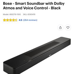 Bose-Smart Soundbar  with Dolby Atmos and Voice Control- Black