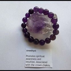 Amethyst Freeform And Bracelet Set 