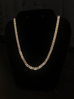 14k Gold Plated Mariner Chain 24”