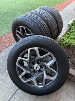 Chevy Silverado stock wheels and tires 20