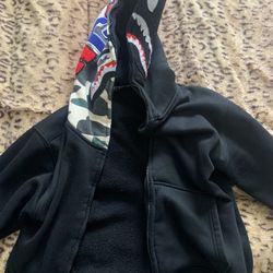 Bape Shark Camo Black Hoodie