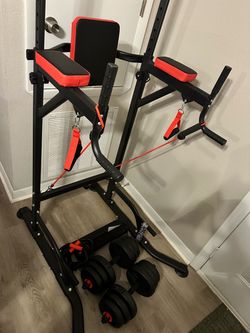 Pull up bar free standing power tower Dip station