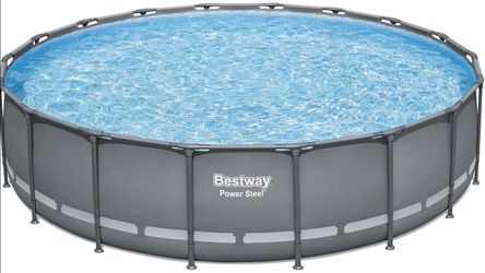 Bestway Power Steel 18 x 48" Round Above Ground Pool Set $299.99