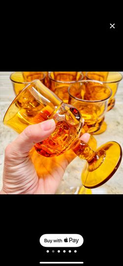 Vintage Amber Glasses
