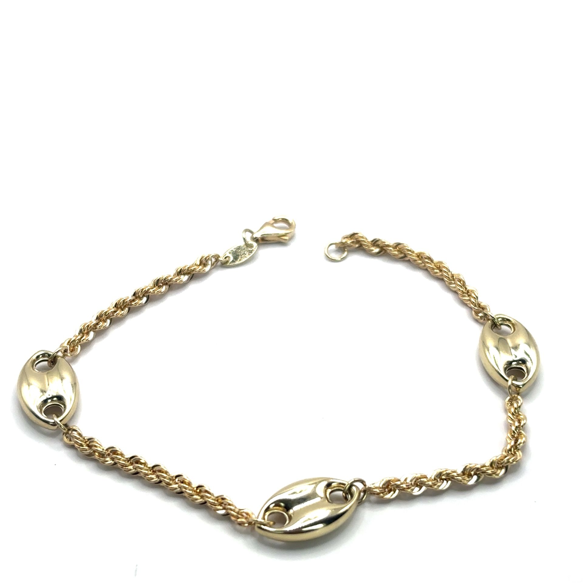 10kt Rope Gucci Puff Bracelet