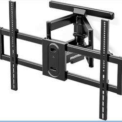 monTEK Heavy Duty Full Motion TV Wall Mount for 43–100 Inch TVs Pre-Assembled Bracket with Tool-Free Tilt Swivel & Extension Max VESA 800x600, 150lbs 
