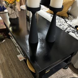 Pottery Barn-inspired espresso solid wood coffee table table