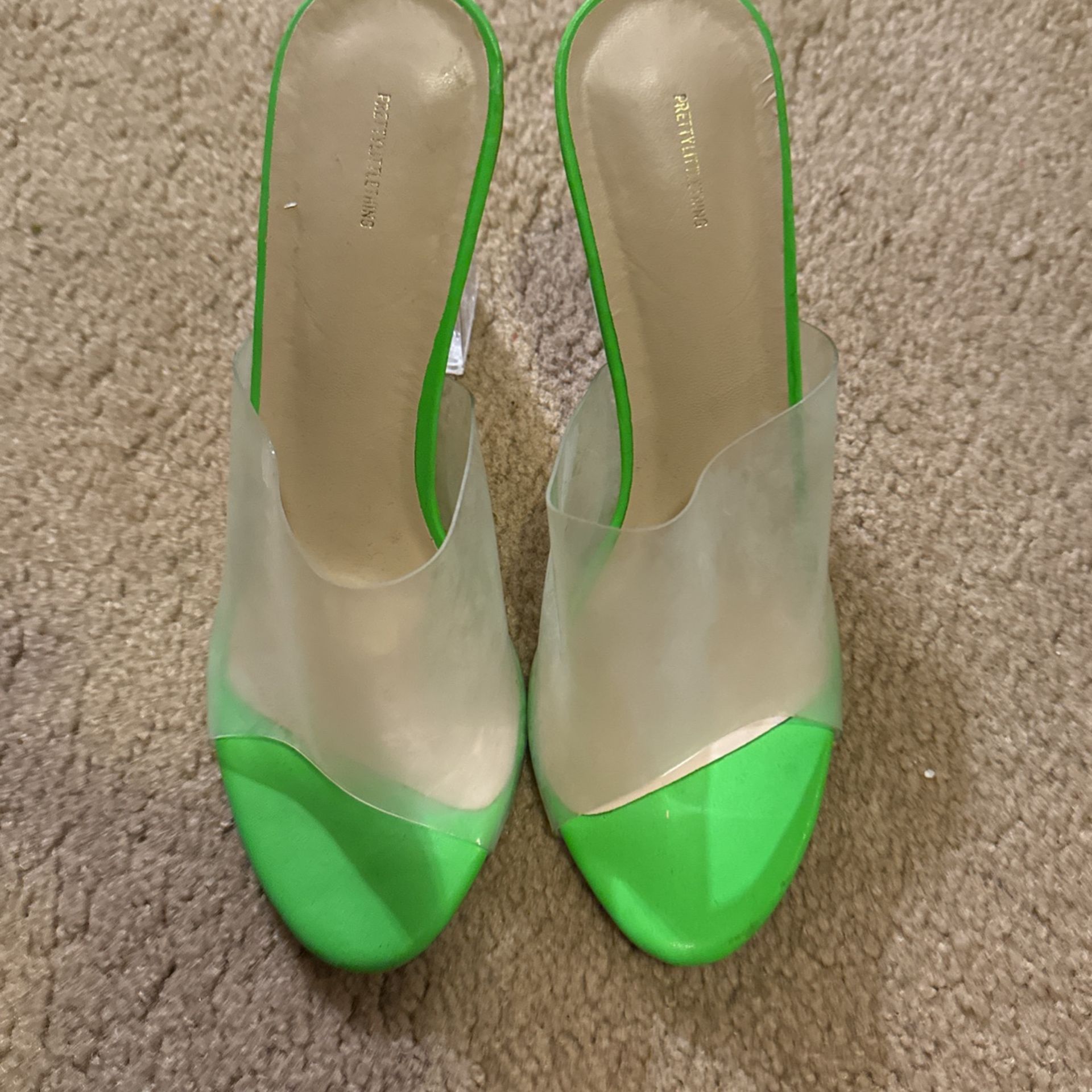 Lime Green / Clear Heels
