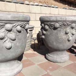 New Flower Pots Made Out Of Cement Perfect Gift 
