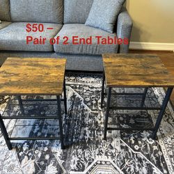 Pair of 2 Modern End Tables