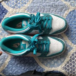 Snake Skin Washed Teal Dunks