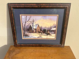 Western Barn Matted Print
