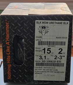 Hammer Black Widow Urethane overseas black, New!  Read Description!