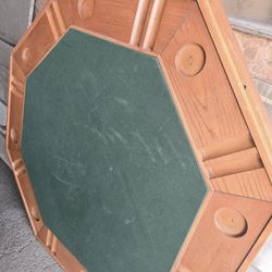 Mizerak bumper pool table & card poker table with pedestal