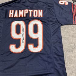 Dan Hampton Signed Autograph Custom Jersey - JSA Coa - Chicago Bears