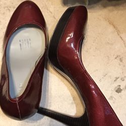 Calvin Klein Red Heels 10.5 Excellent Condition 