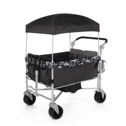 Safety 1st Summit Sprint Quad Wagon Stroller 4 Passenger, Charcoal Camo, Toddler, Unisex