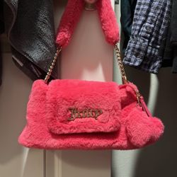 fluffy juicy couture shoulder bag