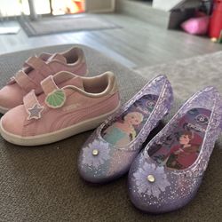 Toddler Girl Shoes Puma And Disney Size 8T