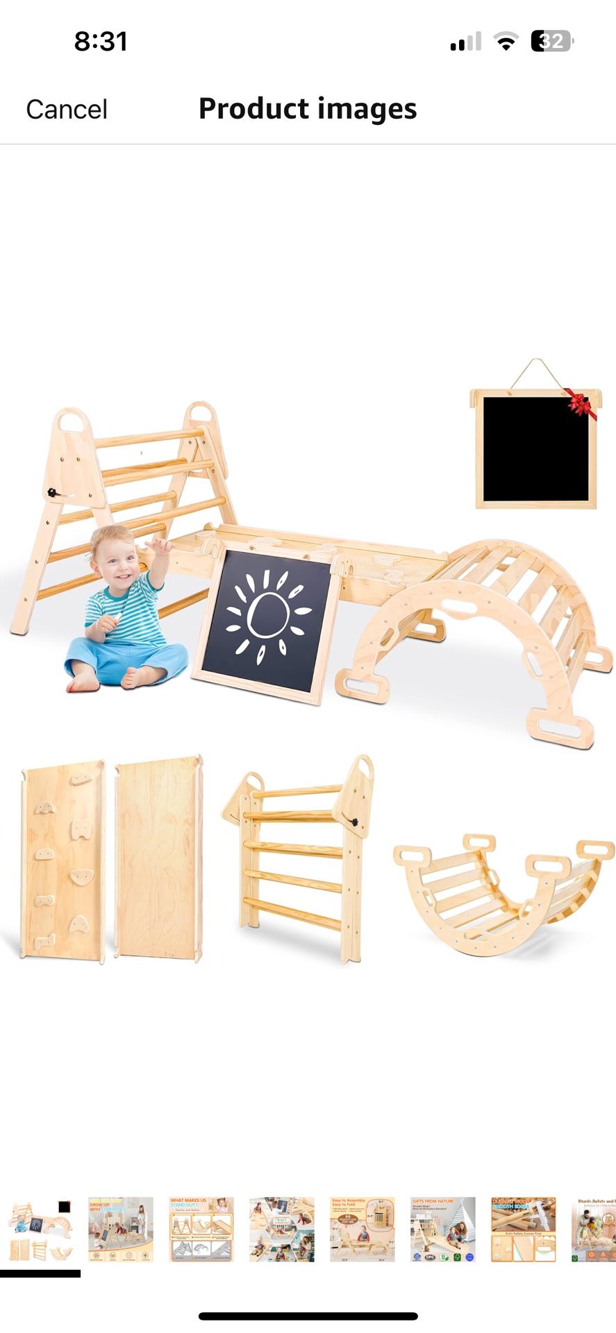 Pikler climbing Triangle, Arch, Ramp