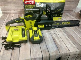 RYOBI 14" Cordless Lithium Battery Powered Chainsaw