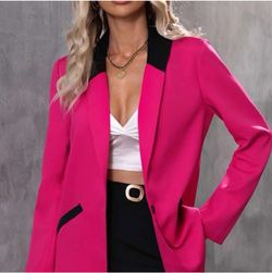 Hot Pink Colorblock Limited Edition Fall Blazer