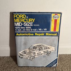 Ford & Mercury Mid-Size Models 1(contact info removed) Haynes Automotive Repair Manual