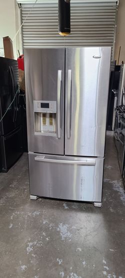 Refrigerator Whirlpool 3 Door French Door in Stainless steel all Working Good and 40 days warranty