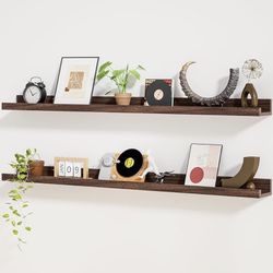 Floating Shelves with Lip x2