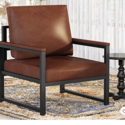 Hooseng Modern Style Living Room Accent Chair With Faux Leather