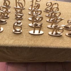 Wedding Table Numbers 1-22