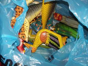 Bag of wooden animals