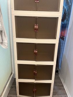 70 x16 x26 inch 5 tier storage cabinet