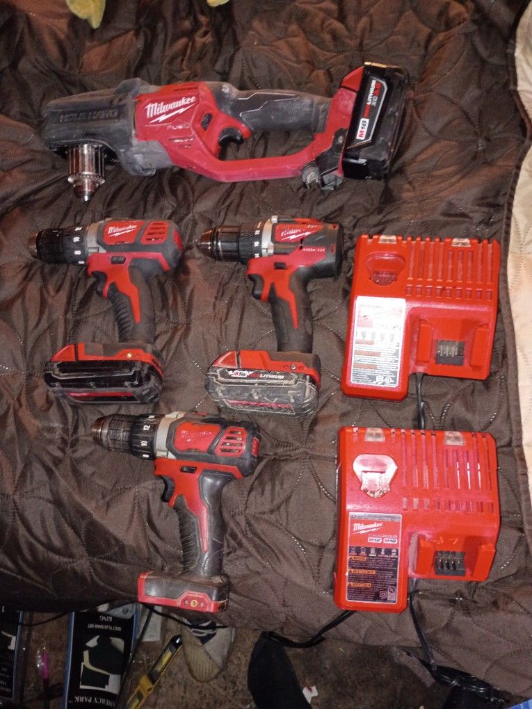 Milwaukee M18 Fuel Power tools W/Batteries & Chargers