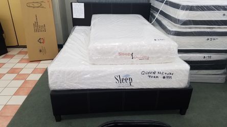 King size Memory Foam Mattress with splits Box spring