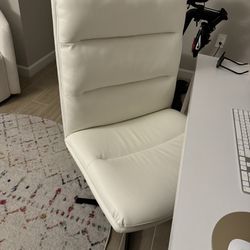 Leather Office  Chair- White 