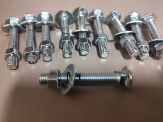Carriage Bolt head, Bolts, washers and nuts