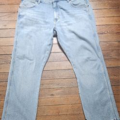 38/30, Vintage Wrangler, Slim Boot, Jeans, Light Wash, Western Ranch Rodeo