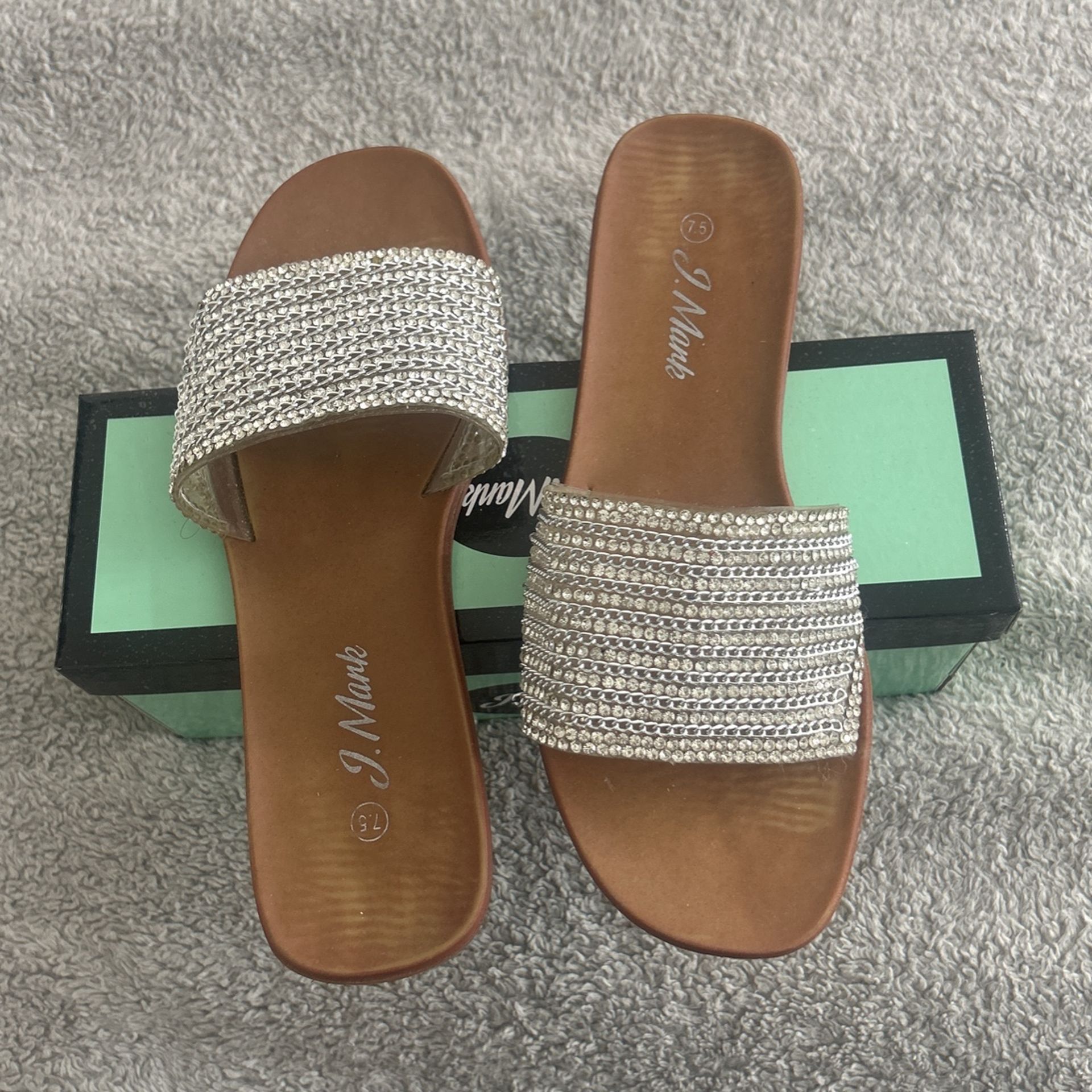 Silver Sparkle Sandals