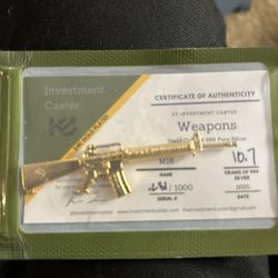 24K Plated Solid Silver M16