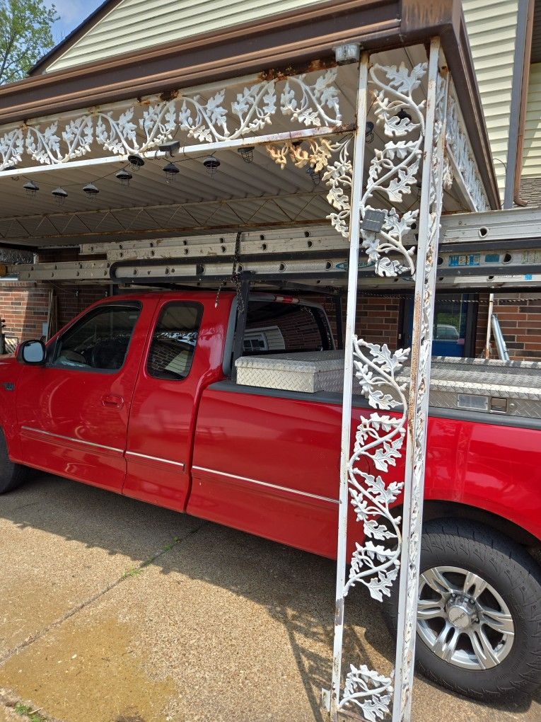 Truck Ladder Frame, 4 Ladders, 2 Side Tool Boxes & 8 Foot Step Rated 300 Lb.