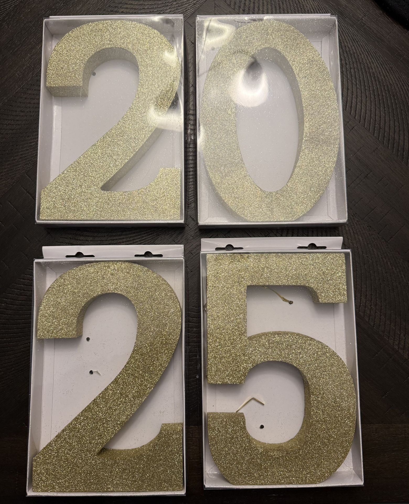 Glitter Numbers - Wood