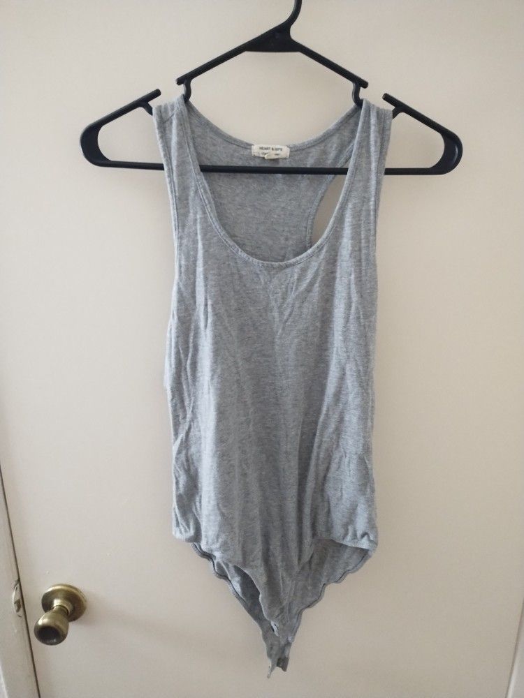 Grey Tank Top Bodysuit