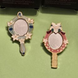 Disney Princess Mulan & Jasmine Mirror Inspired Enamel Metal Pin Combo Set 