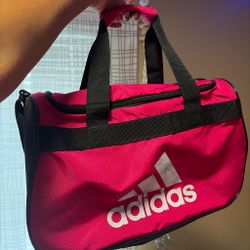 adidas Hot Pink Duffel Bag with Black Straps