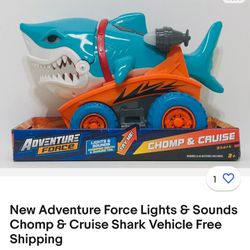 Brand New. New Adventure Force Lights & Sounds
Chomp & Cruise Shark Vehicle. 